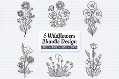 6 Wildflowers Blooms Design Product Image 1