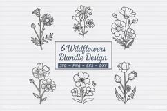 6 Wildflowers Blooms Design Product Image 1