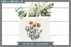 Orange Wildflower JPEG, PNG Product Image 2