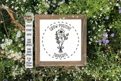 Grow Positive Thoughts SVG | Wildflower SVG Product Image 6