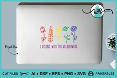 Wildflower SVG, Flower Quote SVG, I Belong with Wildflowers Product Image 7