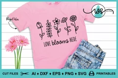 Wildflower SVG, Flower Quote SVG, Wildflower Love Blooms SVG Product Image 4
