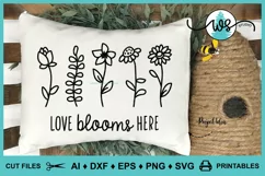 Wildflower SVG, Flower Quote SVG, Wildflower Love Blooms SVG Product Image 8