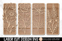 Wildflower Wall Art SVG Laser Cut Design Product Image 2