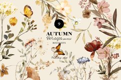 Autumn Wildflowers Clipart Alphabet &amp; Patterns Product Image 3