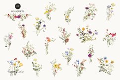 Meadow Flowers Clipart &amp; Alphabet Product Image 5