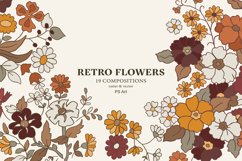 Retro Flowers Boho Floral Clipart Collection Product Image 4