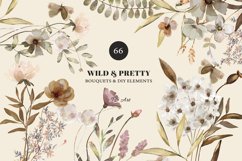 Autumn Wildflowers Clipart Alphabet &amp; Patterns Product Image 4