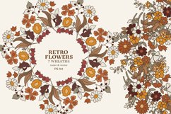 Retro Flowers Boho Floral Clipart Collection Product Image 9