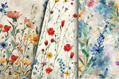 Watercolor Wildflower Digital Paper Bundle Product Image 6