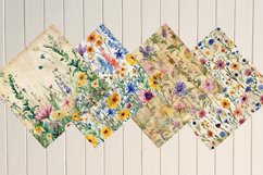 Watercolor Wildflower Digital Paper Bundle Product Image 3