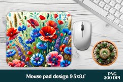 Flower mouse pad | Mousepad | Wildflower sublimation Product Image 1