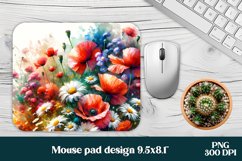 Flower mouse pad | Mousepad | Wildflower sublimation Product Image 1