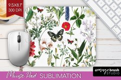 Wildflowers Mouse Pad Sublimation - Spring Flowers Mousepad Product Image 1