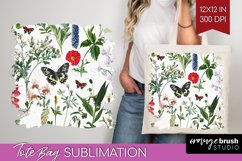 Wildflowers Tote Bag - Spring Flowers Tote Bag PNG Product Image 1