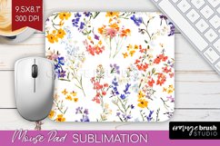 Wildflowers Mouse Pad Sublimation - Spring Flowers Mousepad Product Image 1