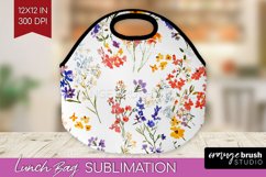 Wildflowers Lunch Bag - Spring Flowers Lunch Bug PNG Product Image 1