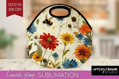 Wildflowers Lunch Bag - Spring Flowers Lunch Bug PNG Product Image 1