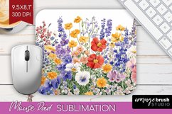 Wildflowers Mouse Pad Sublimation - Spring Flowers Mousepad Product Image 1
