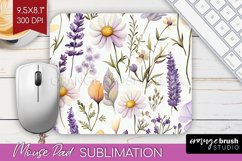 Wildflowers Mouse Pad Sublimation - Spring Flowers Mousepad Product Image 1