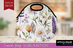 Wildflowers Lunch Bag - Spring Flowers Lunch Bug PNG Product Image 1