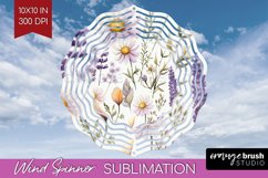 Wildflowers Wind Spinner Sublimation PNG - Spring Flowers Product Image 1