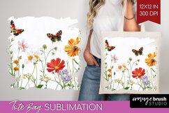 Wildflowers Tote Bag - Spring Flowers Tote Bag PNG Product Image 1