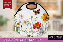Wildflowers Lunch Bag - Spring Flowers Lunch Bug PNG Product Image 1