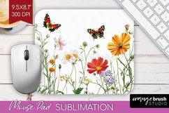 Wildflowers Mouse Pad Sublimation - Spring Flowers Mousepad Product Image 1