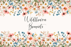 Watercolor Wildflowers Border - Watercolor Floral Product Image 1