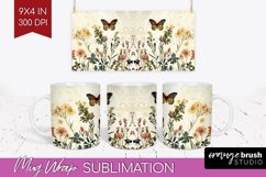 Wildflowers Mug Wrap - Spring Flowers Mug PNG Sublimation Product Image 1