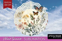 Wildflowers Wind Spinner Sublimation PNG - Spring Flowers Product Image 1
