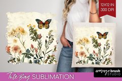 Wildflowers Tote Bag - Spring Flowers Tote Bag PNG Product Image 1