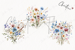 Watercolor Wildflowers Clipart Product Image 3