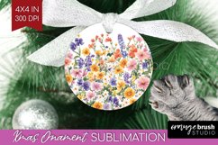 Wildflowers Ornament PNG - Spring Flowers PNG Sublimation Product Image 1