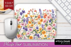 Wildflowers Mouse Pad Sublimation - Spring Flowers Mousepad Product Image 1
