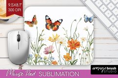 Wildflowers Mouse Pad Sublimation - Spring Flowers Mousepad Product Image 1