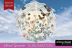 Wildflowers Wind Spinner Sublimation PNG - Spring Flowers Product Image 1