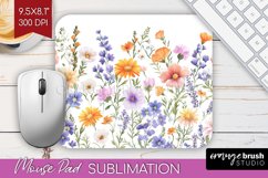 Wildflowers Mouse Pad Sublimation - Spring Flowers Mousepad Product Image 1