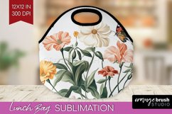 Wildflowers Lunch Bag - Spring Flowers Lunch Bug PNG Product Image 1