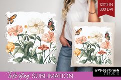 Wildflowers Tote Bag - Spring Flowers Tote Bag PNG Product Image 1