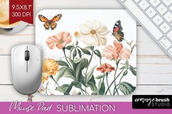 Wildflowers Mouse Pad Sublimation - Spring Flowers Mousepad Product Image 1