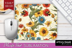 Wildflowers Mouse Pad Sublimation - Spring Flowers Mousepad Product Image 1