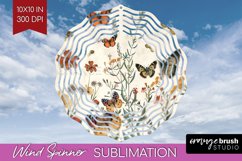 Wildflowers Wind Spinner Sublimation PNG - Spring Flowers Product Image 1