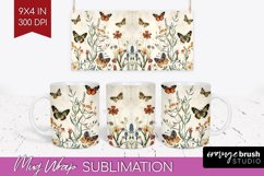 Wildflowers Mug Wrap - Spring Flowers Mug PNG Sublimation Product Image 1