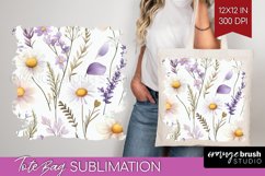 Wildflowers Tote Bag - Spring Flowers Tote Bag PNG Product Image 1