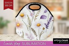 Wildflowers Lunch Bag - Spring Flowers Lunch Bug PNG Product Image 1