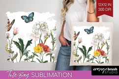 Wildflowers Tote Bag - Spring Flowers Tote Bag PNG Product Image 1
