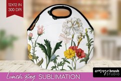 Wildflowers Lunch Bag - Spring Flowers Lunch Bug PNG Product Image 1