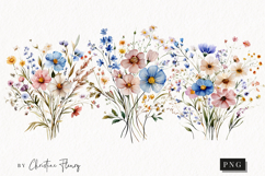 Watercolor Wildflowers Clipart Product Image 1